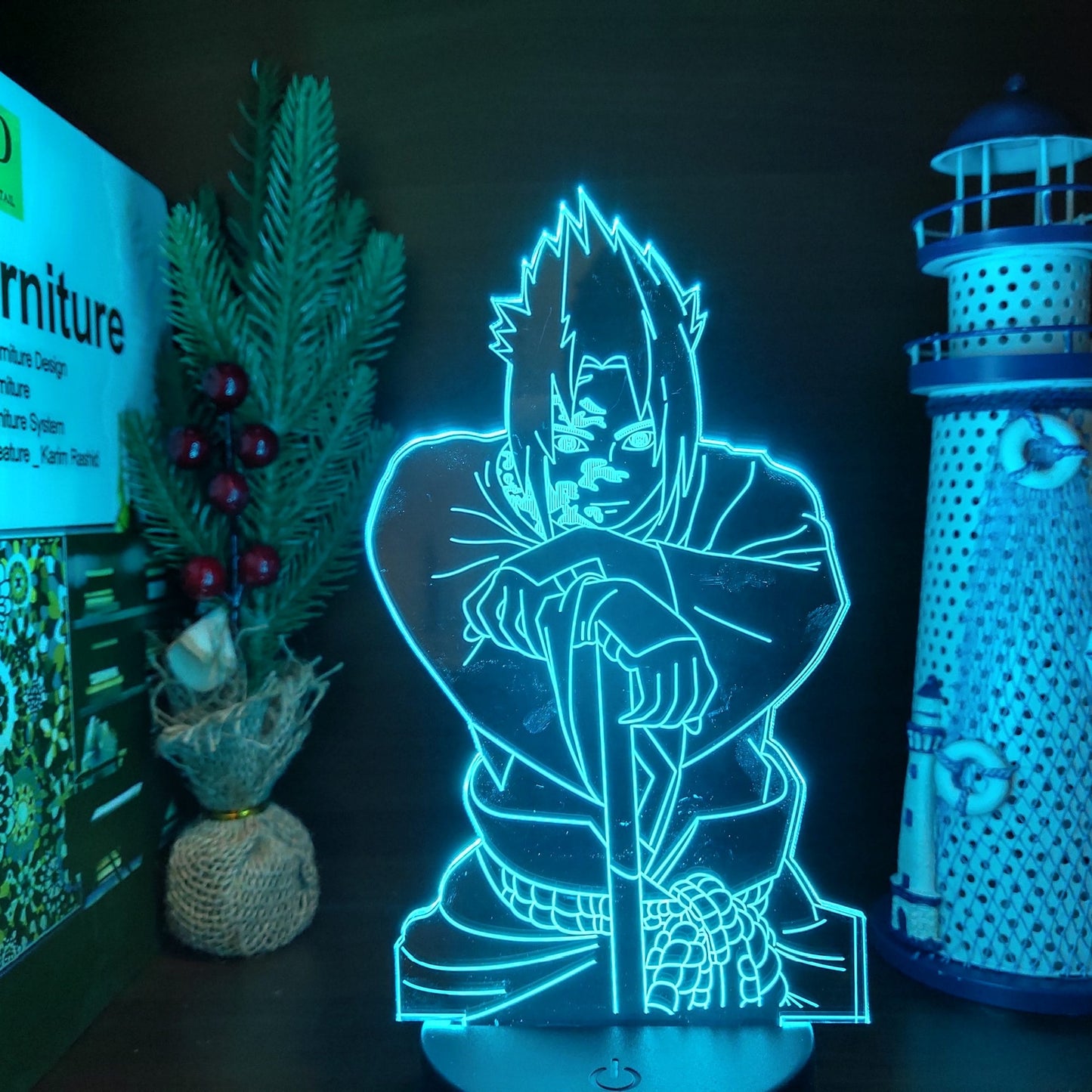 Naruto Sasuke Nachtlampje 22x16x6 Nachtlampen