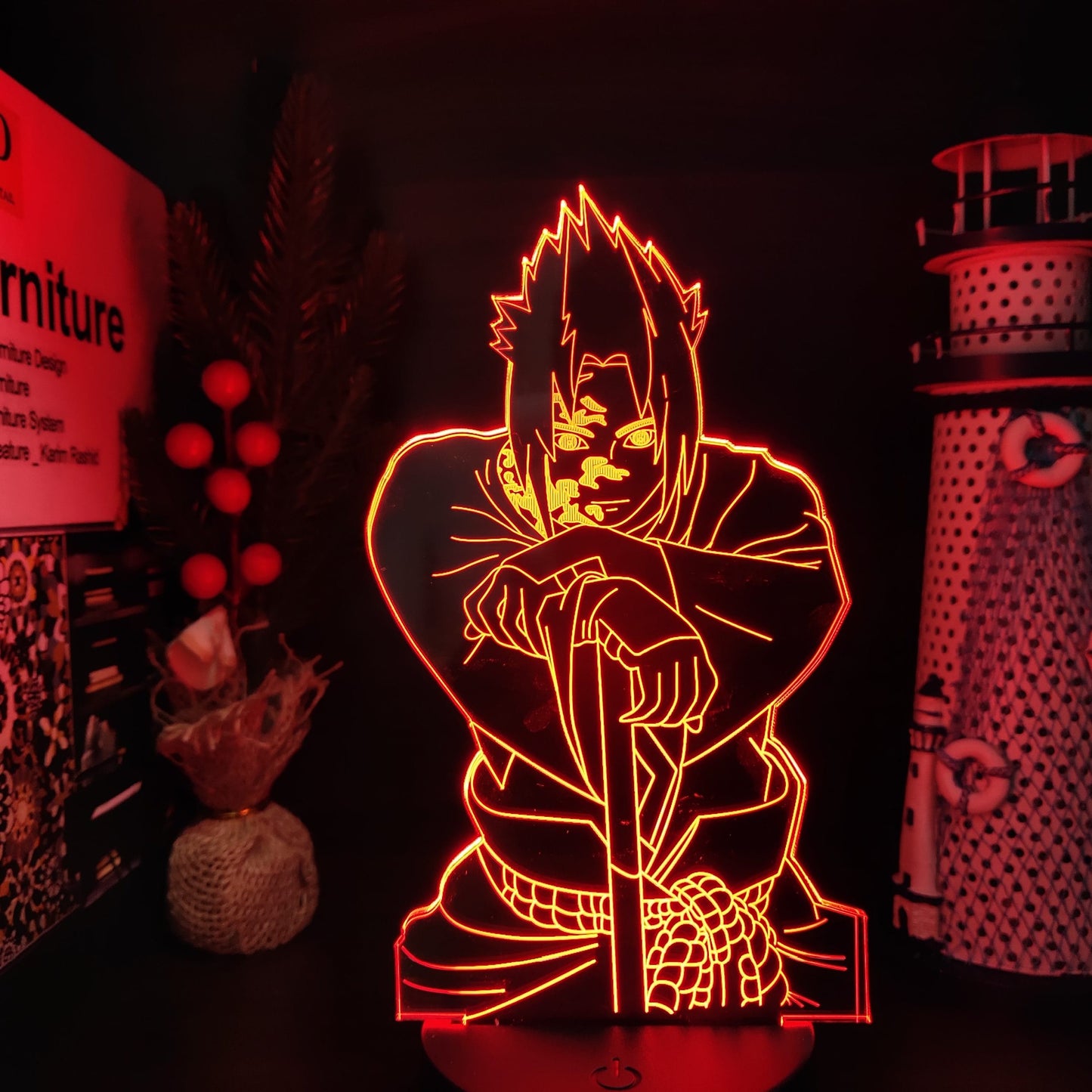 Naruto Sasuke Nachtlampje 22x16x6 Nachtlampen