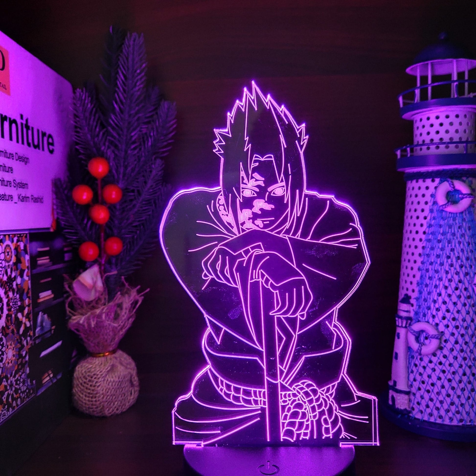 Naruto Sasuke Nachtlampje 22x16x6 Nachtlampen