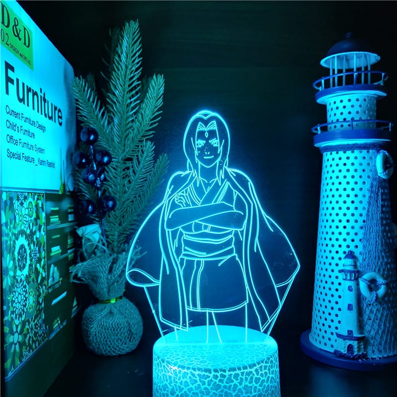 Naruto Tsunade Nachtlampje 22x16x6 cm Warm Licht Nachtlampen