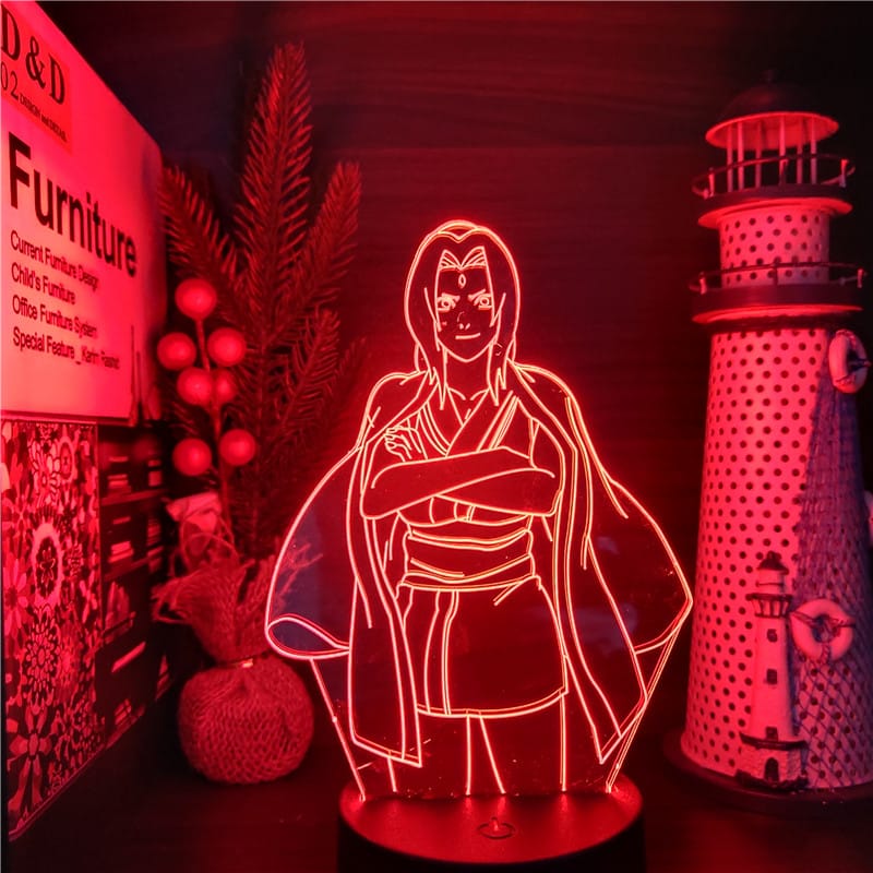 Naruto Tsunade Nachtlampje 22x16x6 cm Warm Licht Nachtlampen