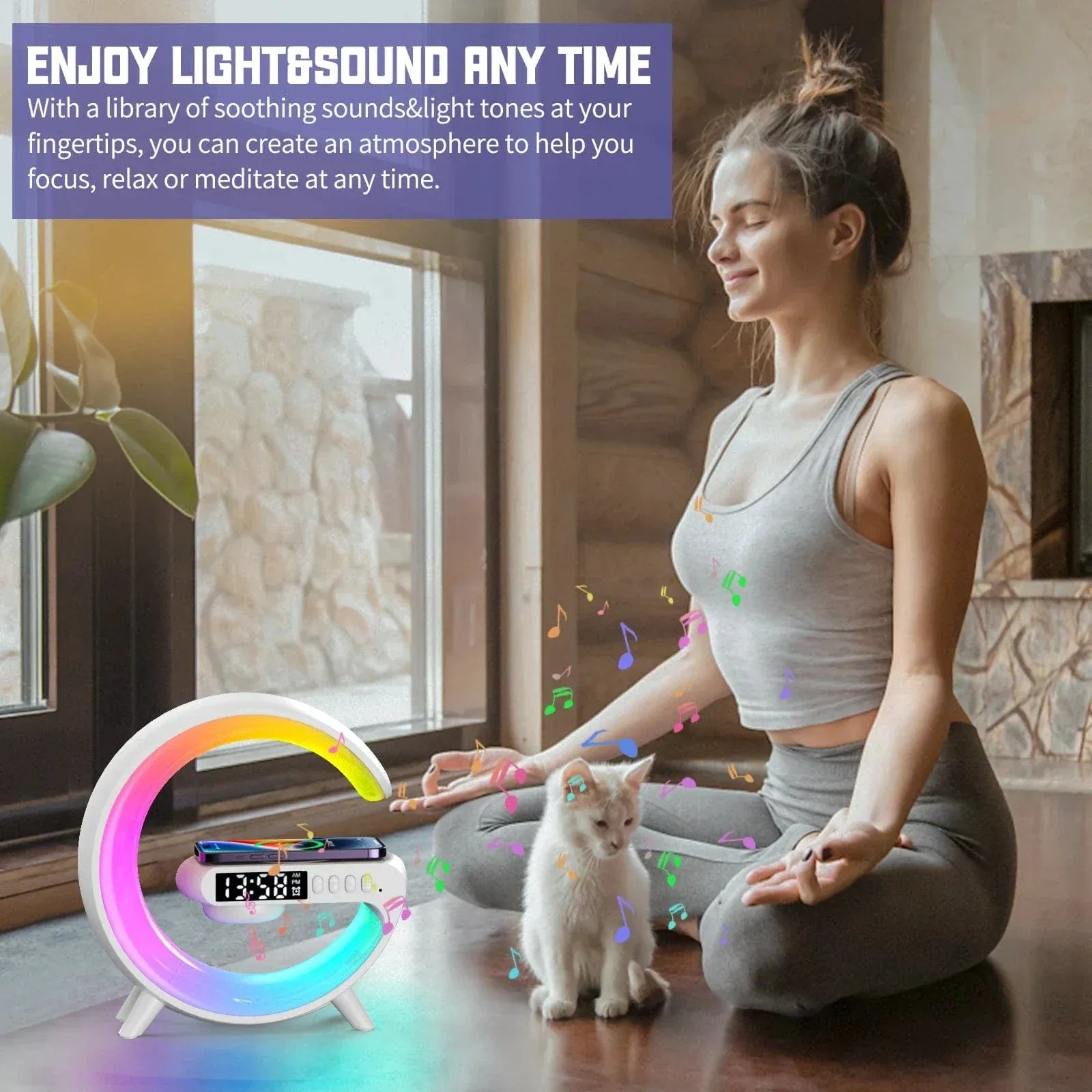 NeoLumi G Slim Nachtlampje Met Bluetooth Speaker En 15W Opladen Nachtlampen