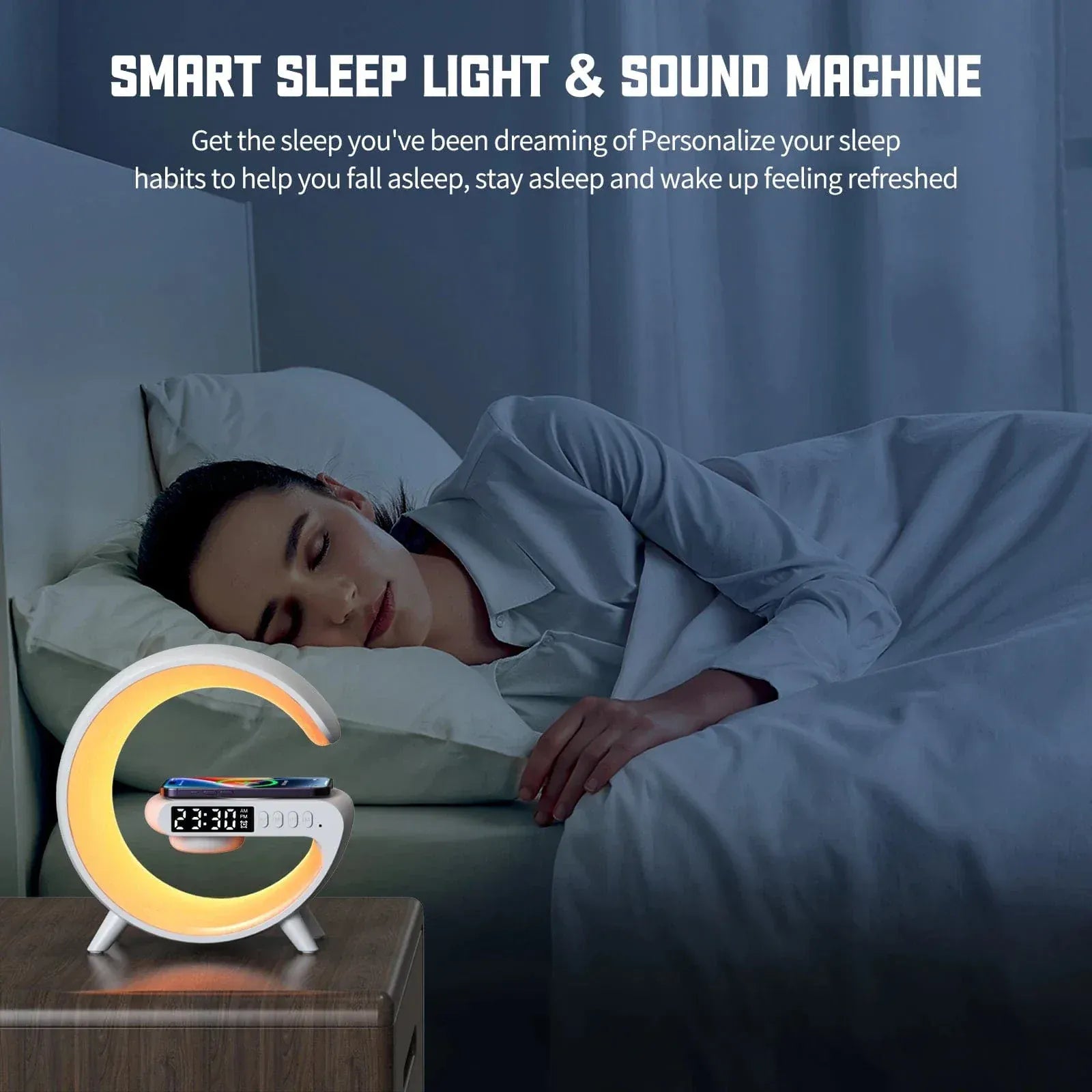 NeoLumi G Slim Nachtlampje Met Bluetooth Speaker En 15W Opladen Nachtlampen