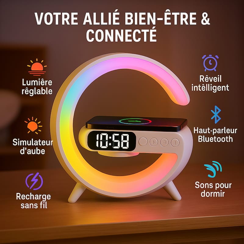 NeoLumi G Slim Nachtlampje Met Bluetooth Speaker En 15W Opladen Nachtlampen