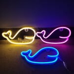 Neon Walvis Nachtlampje 28x14 Nachtlampen