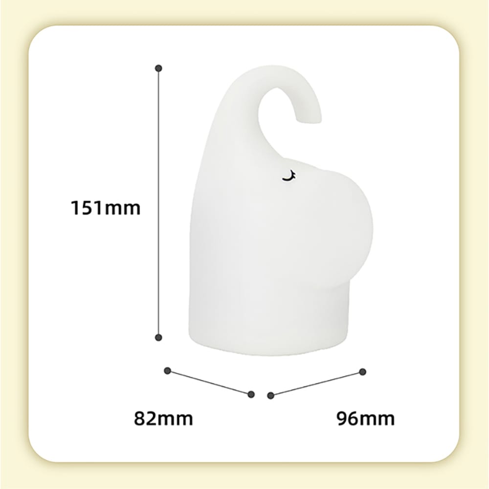 Olifant Nachtlampje Kind 15x8x9cm Nachtlampen