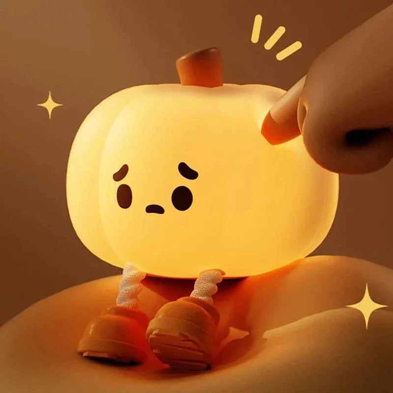 Oranje Pompoen Nachtlampje LumiPump Nachtlampen