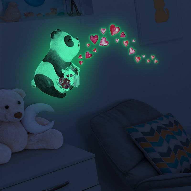 Panda Fluorescerende Muurstickers Nachtlampen