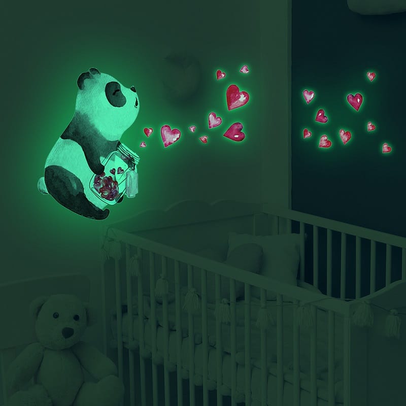 Panda Fluorescerende Muurstickers Nachtlampen