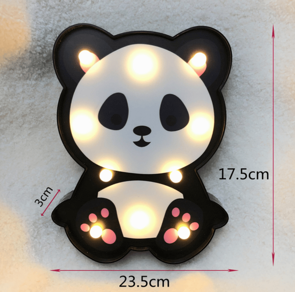 Panda Nachtlampje voor Kinderkamer LED Wanddecoratie Nachtlampen