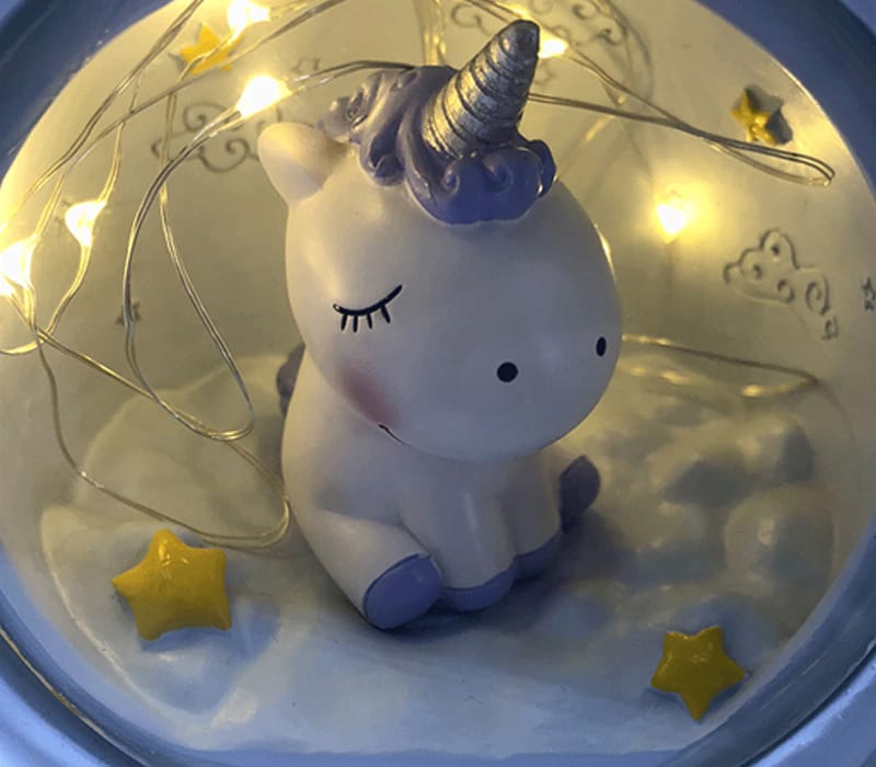 Pastelkleurig Eenhoorn Nachtlampje 18,5 cm Zacht Licht Nachtlampen
