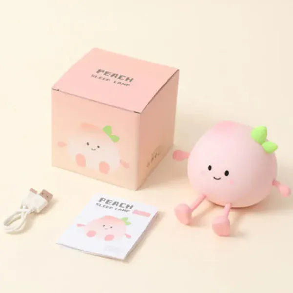 Perzik Nachtlampje LumiPeach Silicone Tactiel Kindervriendelijk Nachtlampen