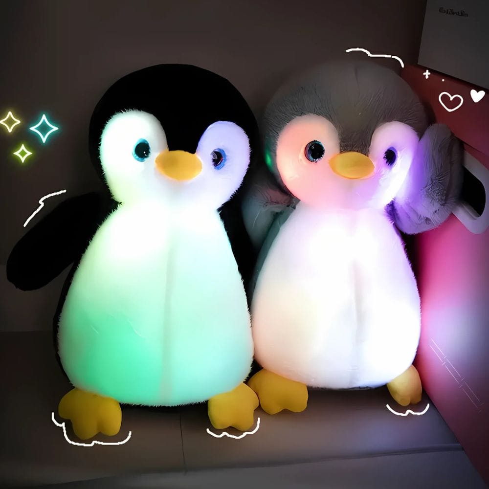 Pinguïn Knuffel Nachtlampje Zwart-Wit S 23 cm Nachtlampen