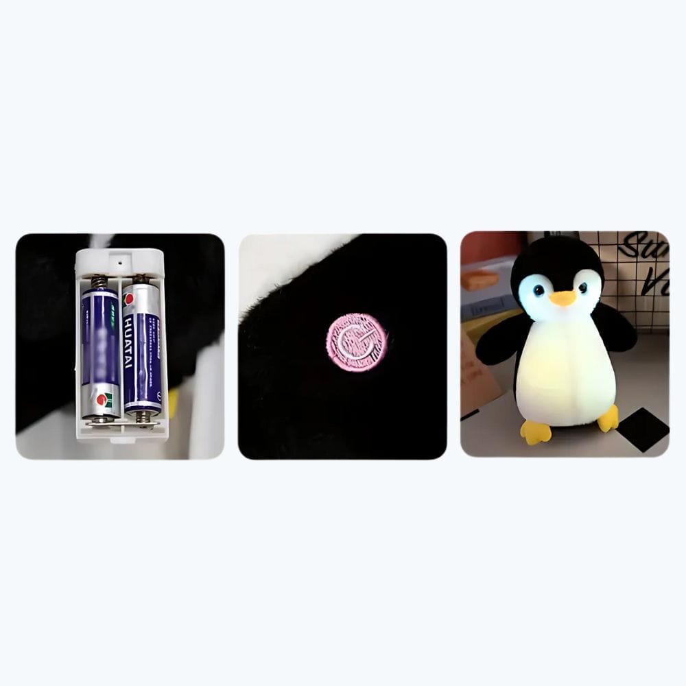 Pinguïn Knuffel Nachtlampje Zwart-Wit S 23 cm Nachtlampen