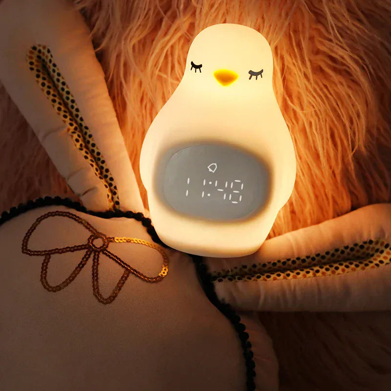 PinguiRise Pinguïn Wekker Voor Kinderen Met LED Nachtlampje Nachtlampen