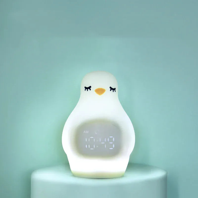 PinguiRise Pinguïn Wekker Voor Kinderen Met LED Nachtlampje Nachtlampen
