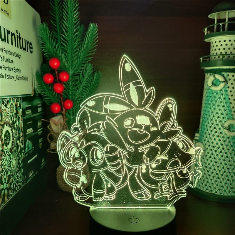 Pokémon Galar Starter Nachtlampje Nachtlampen
