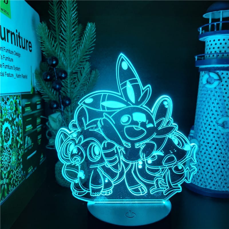 Pokémon Galar Starter Nachtlampje Nachtlampen