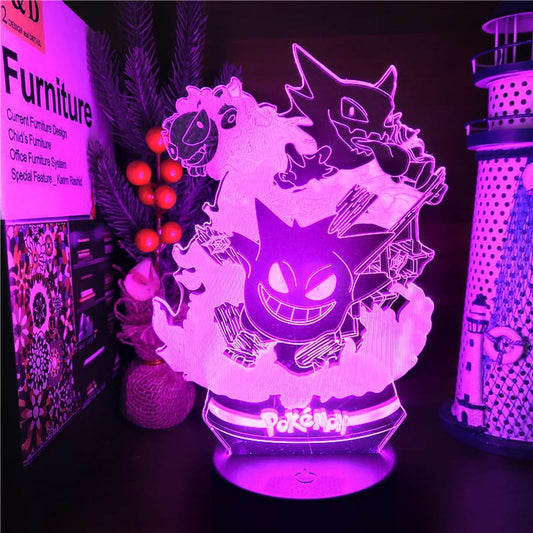 Pokémon Gengar Nachtlampje Paars Nachtlampen