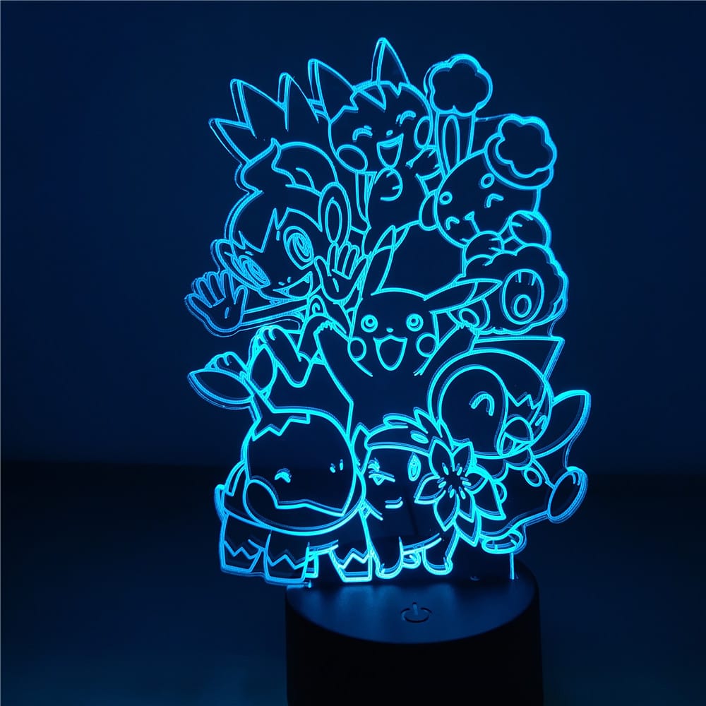 Pokémon Sinnoh Starter Nachtlampje Nachtlampen