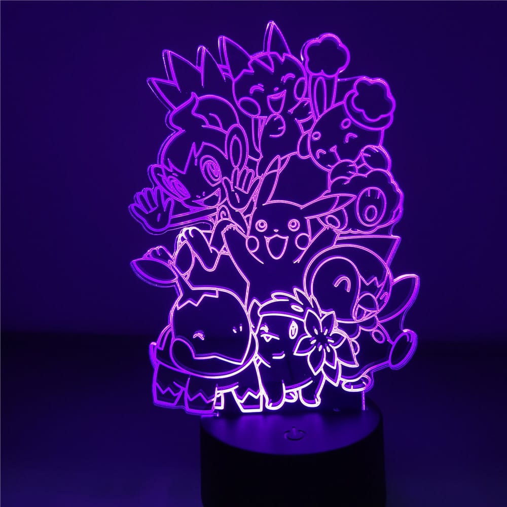 Pokémon Sinnoh Starter Nachtlampje Nachtlampen