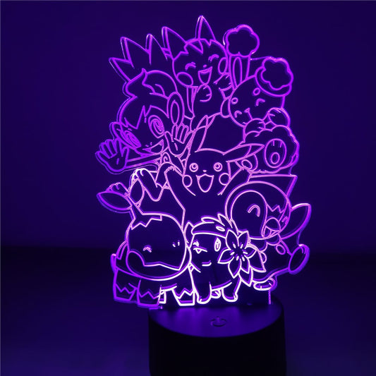 Pokémon Sinnoh Starter Nachtlampje Nachtlampen