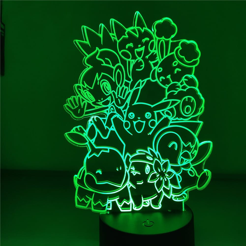 Pokémon Sinnoh Starter Nachtlampje Nachtlampen