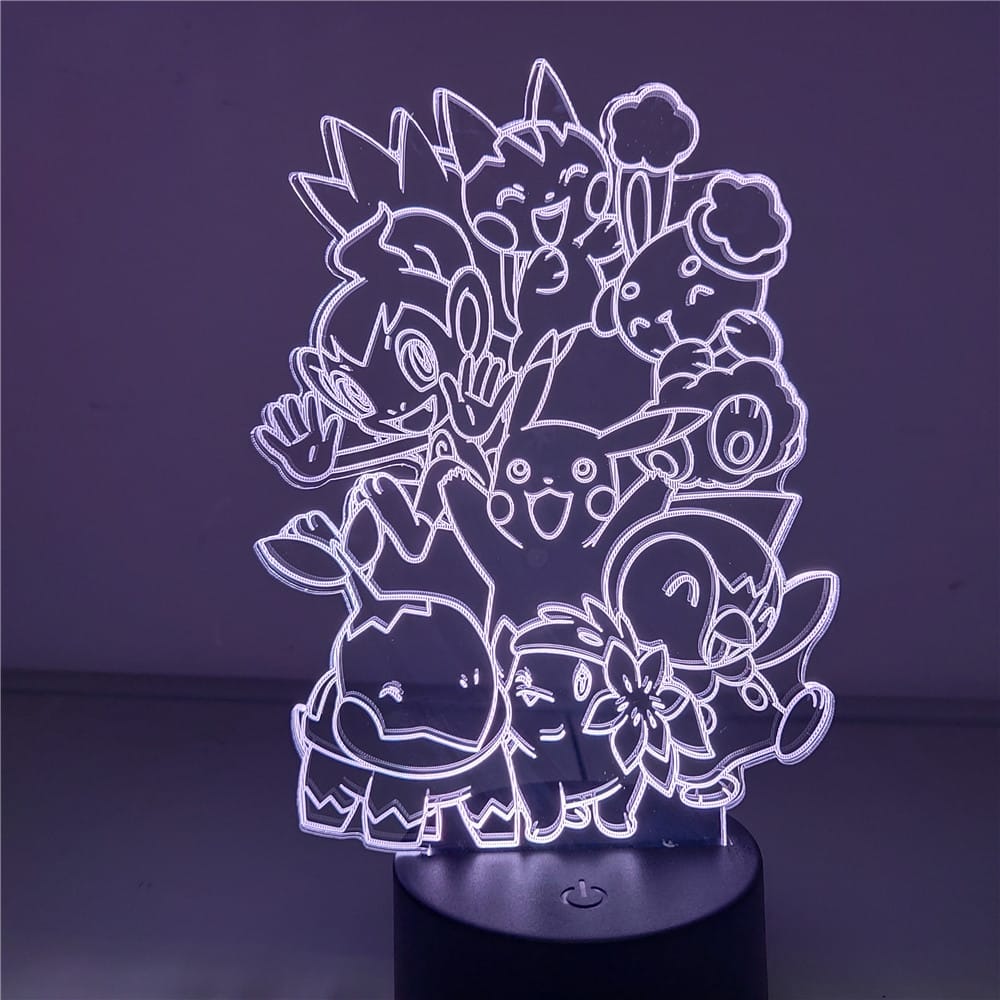 Pokémon Sinnoh Starter Nachtlampje Nachtlampen