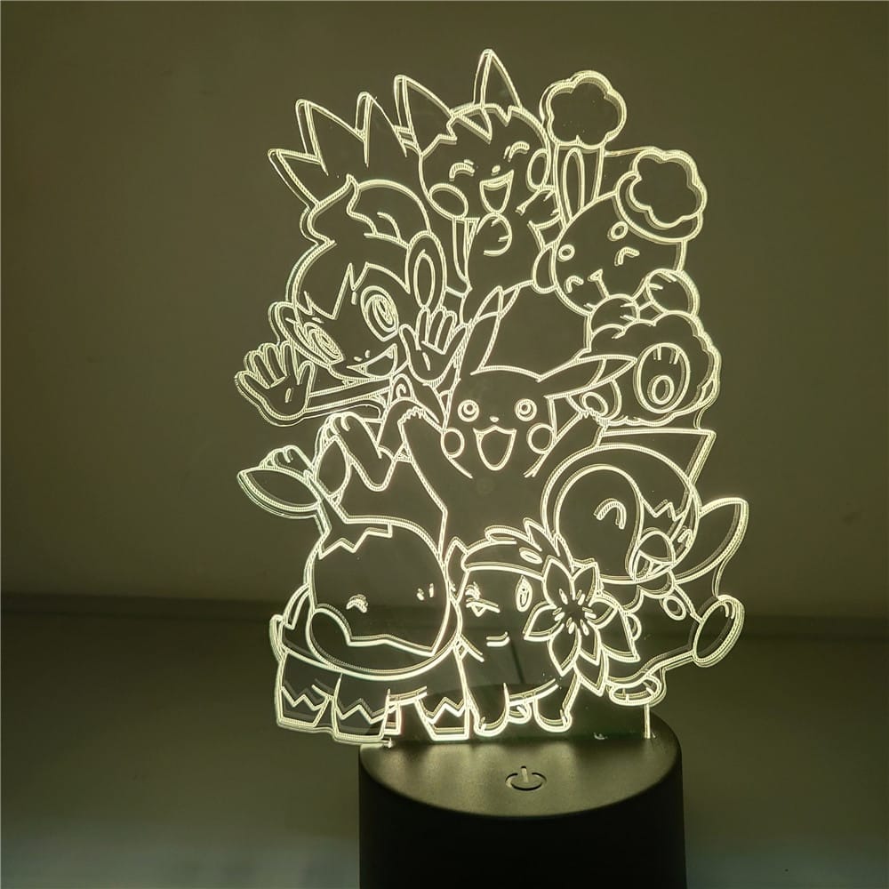 Pokémon Sinnoh Starter Nachtlampje Nachtlampen