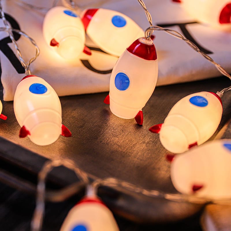 Raket LED Kinderkamer Lichtsnoer Nachtlampen