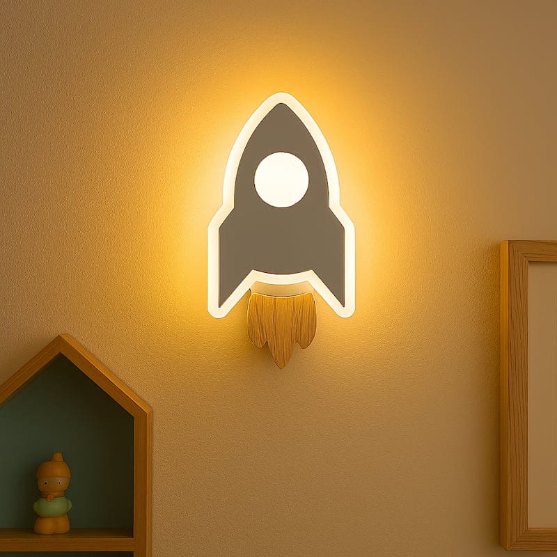Raket Wandnachtlampje Grijs Nachtlampen