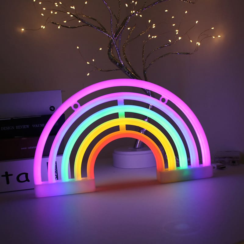 Regenboog LED Lamp 30x17 cm Nachtlampen