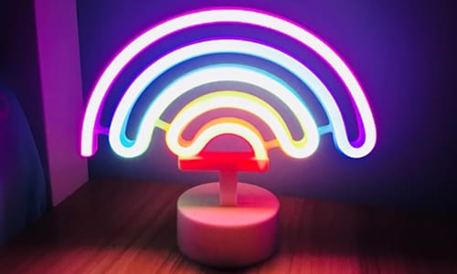 Regenboog LED Nachtkastlampje Voor Kinderen Met Kleurig Licht Nachtlampen