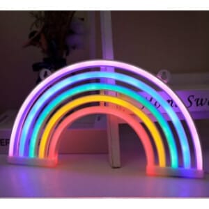 Regenboog LED Nachtkastlampje Voor Kinderen Met Kleurig Licht Nachtlampen