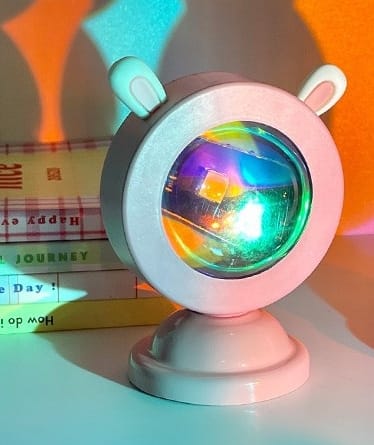Regenboog Projectie Nachtlampje Met Konijnenoren Nachtlampen
