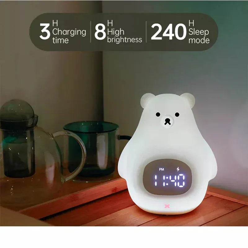 Beertje Nachtlamp Wekker CuddleRise Nachtlampen
