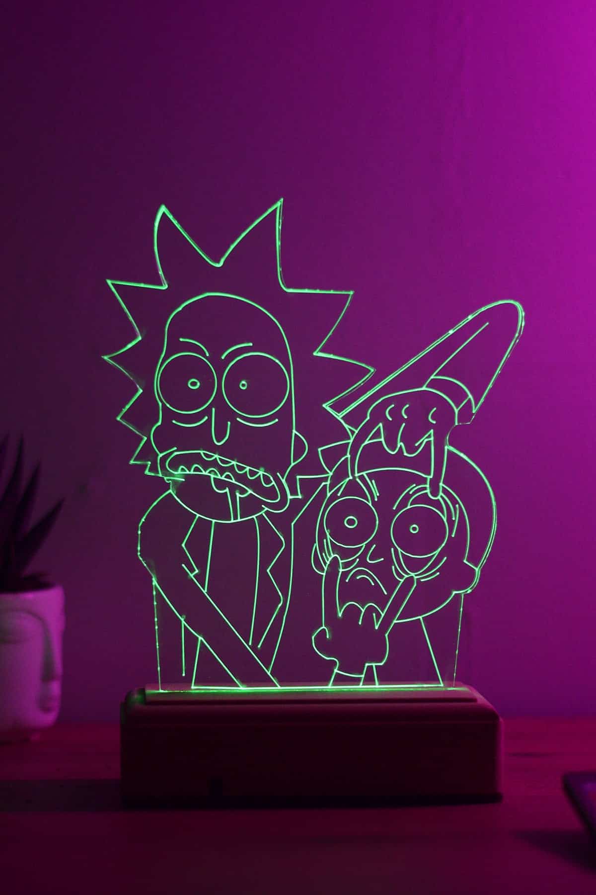 Rick en Morty LED Nachtlampje Voor Slaapkamer Nachtlampen
