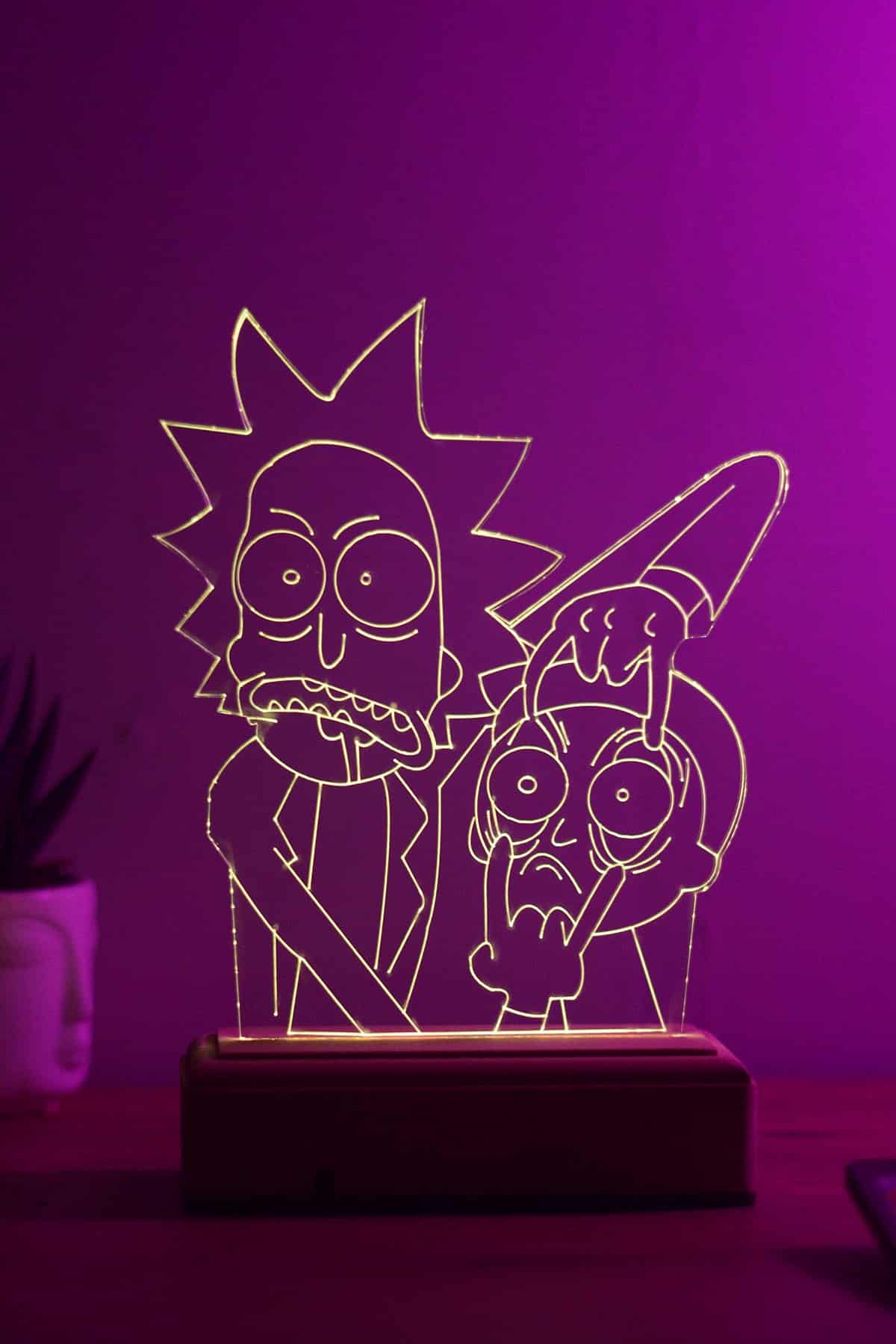 Rick en Morty LED Nachtlampje Voor Slaapkamer Nachtlampen