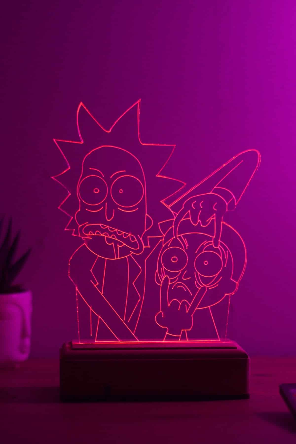 Rick en Morty LED Nachtlampje Voor Slaapkamer Nachtlampen