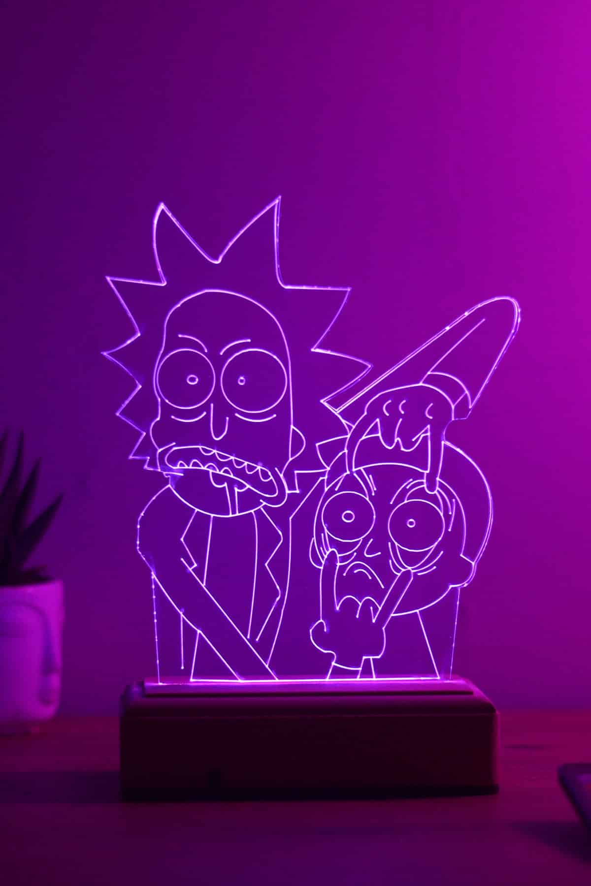 Rick en Morty LED Nachtlampje Voor Slaapkamer Nachtlampen