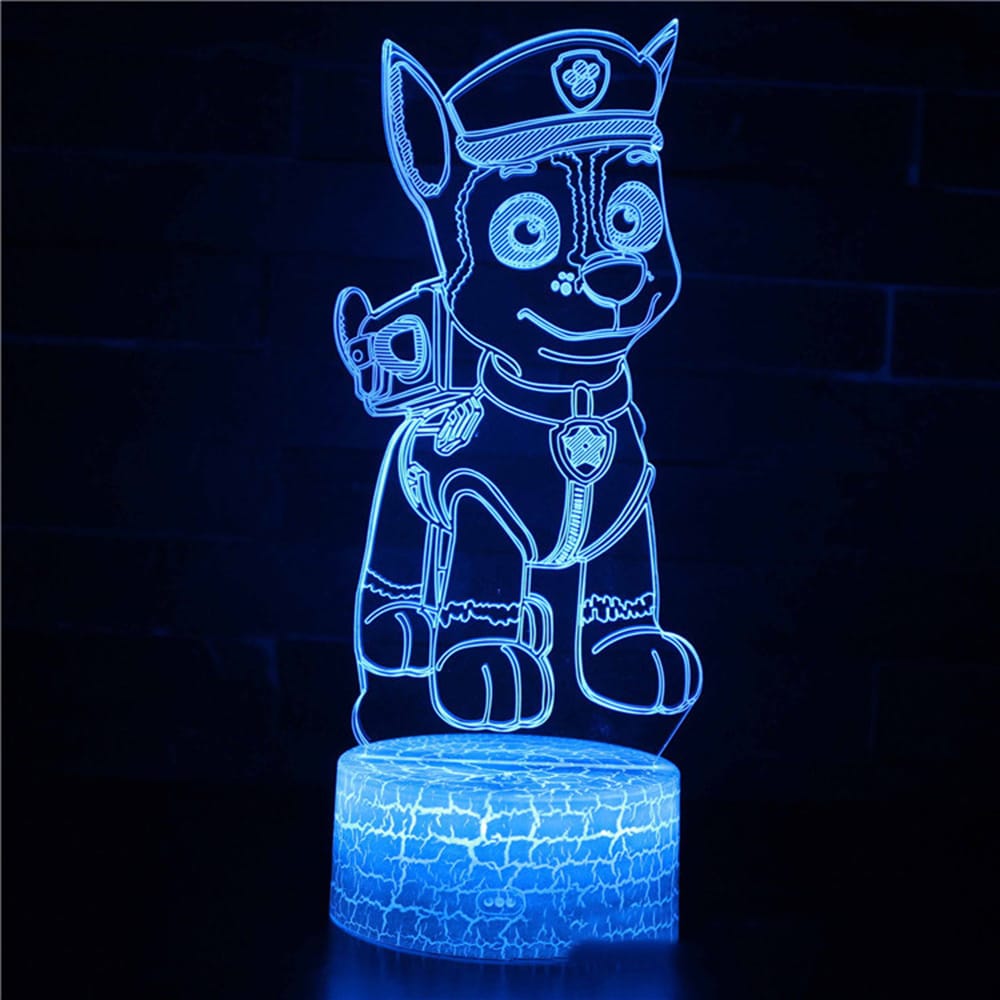 Rocky Paw Patrol Nachtlampje 22x13cm Met 16 Kleuren Nachtlampen
