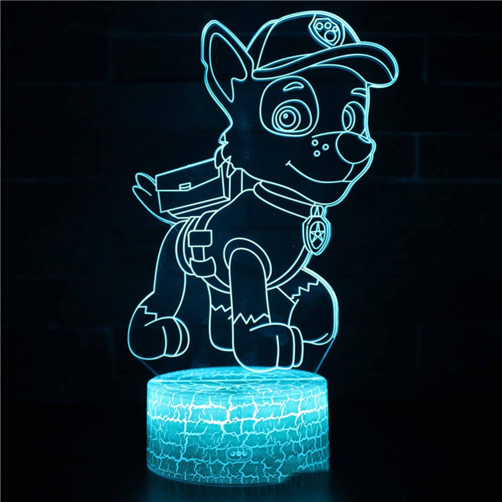 Rocky Paw Patrol Nachtlampje 22x13cm Met 16 Kleuren Nachtlampen