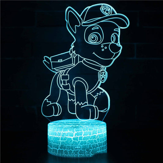 Rocky Paw Patrol Nachtlampje 22x13cm Met 16 Kleuren Nachtlampen