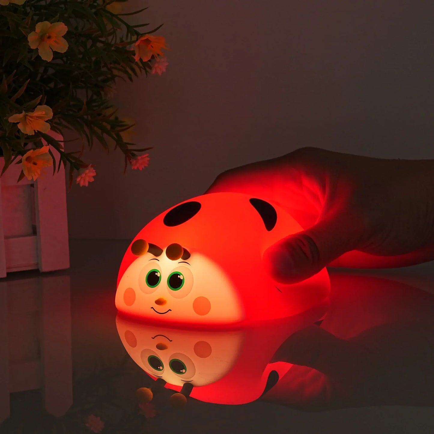 Rood Lieveheersbeestje Nachtlampje Nachtlampen