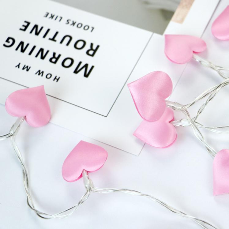 Roze Hartjes LED Snoer Kinderkamer Nachtlampen