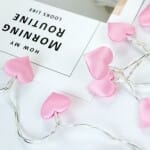 Roze Hartjes LED Snoer Kinderkamer Nachtlampen