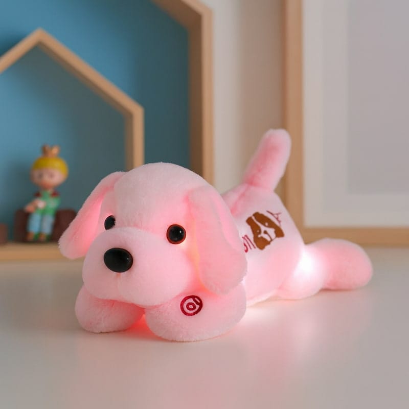 Roze Hond Knuffel Nachtlampje WoofyLight Nachtlampen