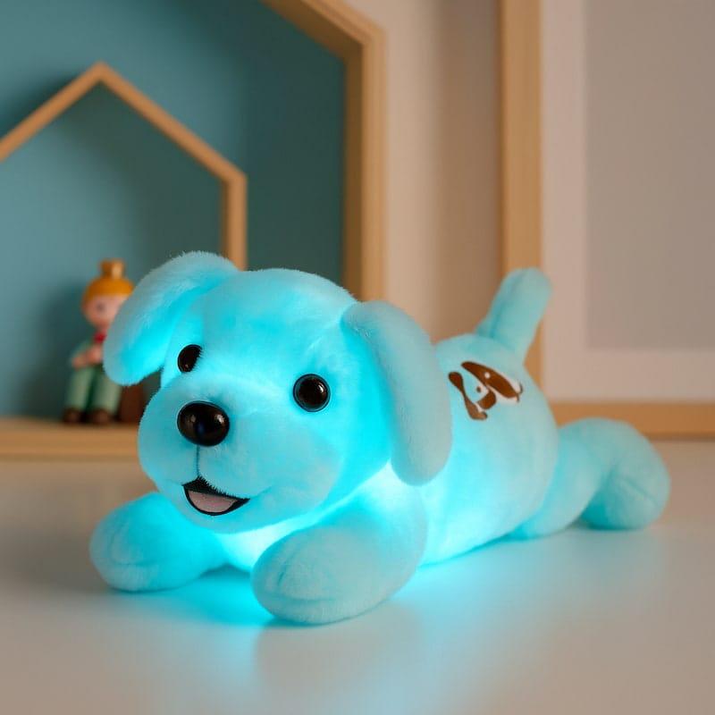 Roze Hond Knuffel Nachtlampje WoofyLight Nachtlampen