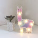 Roze Lama Wandlamp 20x22 cm Met LED-Lamp