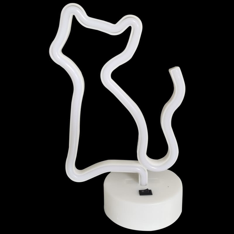 Roze Neon Kat Nachtlampje 15x15x10 Nachtlampen